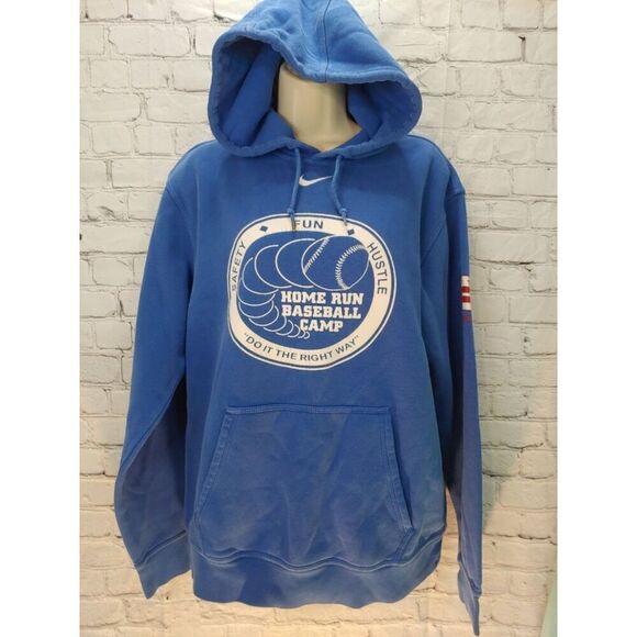 Nike Men's Size Medium Blue Fleece Pullover Hoodie Sweatshirt. - Picture 10 of 10